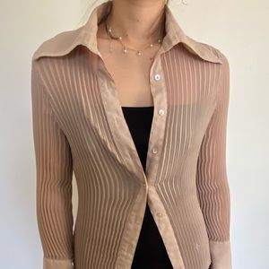 fun 2000s nude sheer top